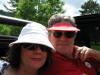 karen & billo on the ferry across lake wisconsin