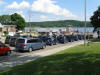 waiting for the ferry across lake wisconsin